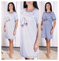 Koszula nocna CIĄŻOWA do karmienia BAWEŁNIANA 1169 MEGA WYPRZEDAŻ