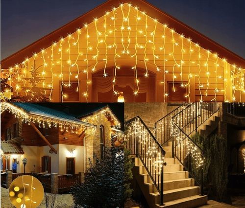 SOPLE 500 LED KURTYNA LAMPKI ZEWNĘTRZNE IP44 + FLASH Białe Ciepłe 23M na Arena.pl