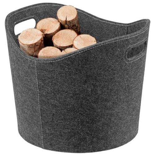 KOSZ DREWNO DEKORACYJNY FILCU SZARY na Arena.pl