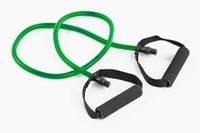 guma fitness z uchwytami zielona 120x1,1x0,7cm