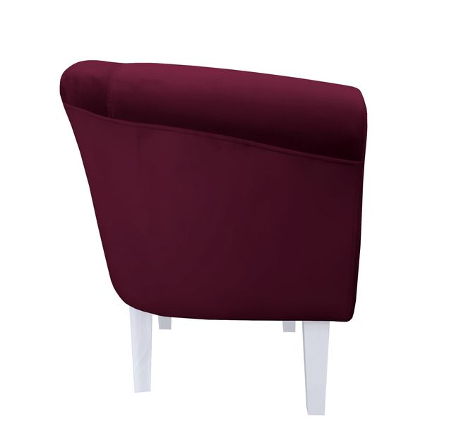 Fotel Milo nogi 20cm białe śliwka MG02 zdjęcie 3