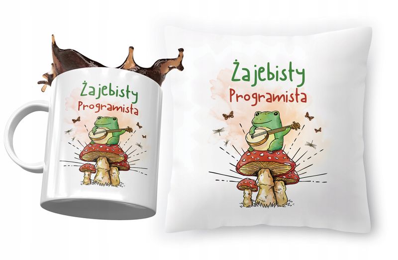 Zestaw Dla Programisty Poduszka + Kubek Na Prezent Z Nadrukiem Ze Zdjęciem zdjęcie 1
