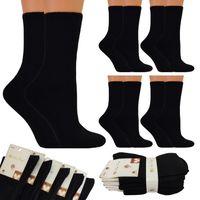 5 x SKARPETY DAMSKIE BEZUCISKOWE BAWEŁNIANE CZARNE 39/42