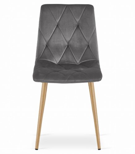 Krzesło LIBRA - ciemny szary aksamit / nogi kolor drewna x 4 na Arena.pl