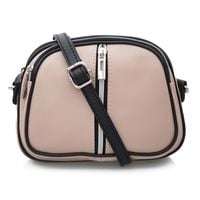 VERA PELLE torebka damska skórzana listonoszka 3 komorowa V463 j.różowa