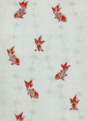 Plakat 13x18cm Seamless Gold Fish, Bijutsukai Japoński Vintage