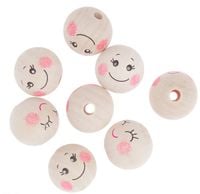 DREWNIANE KORALIKI KULKI 3CM BUŹKI 8SZT DPCRAFT