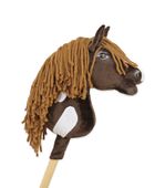 Hobby Horse Średni koń na kiju Premium brązowy western ciemnogniady A4