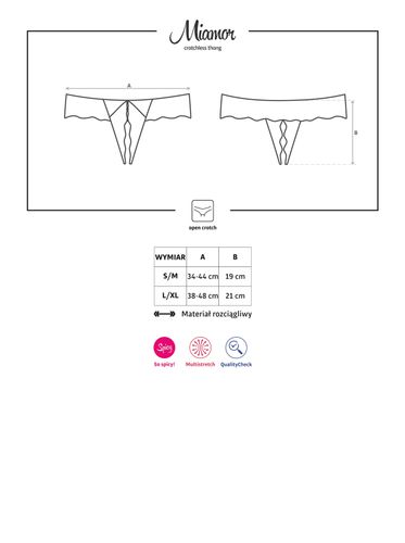 bielizna miamor stringi otwarte l/xl na Arena.pl