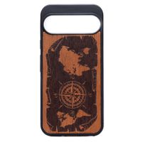 Drewniane Etui Bewood do Google Pixel 9 Pro XL RÓŻA WIATRÓW MERBAU