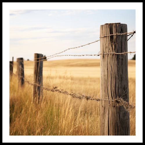 Plakat 80x80cm Płot na Polu na Arena.pl