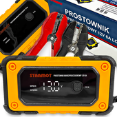Prostownik Mikroprocesorowy 12V 6A LCD Ładowarka Do Akumulatora 120Ah AGM