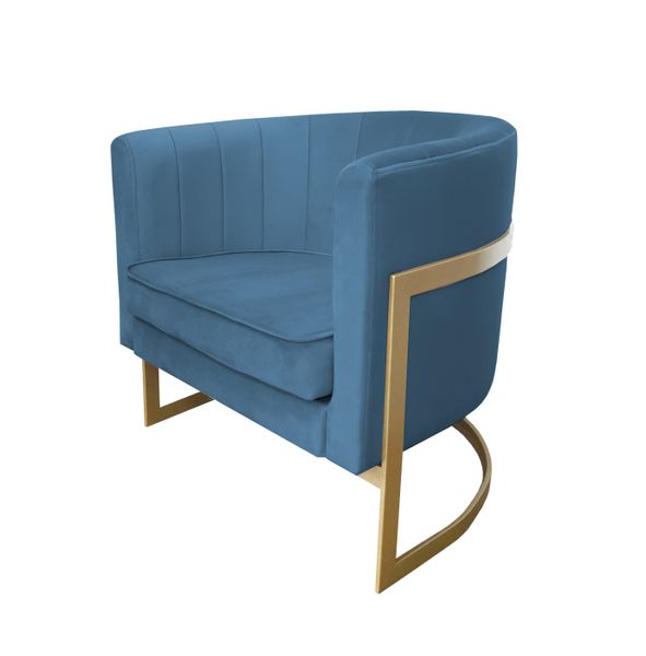 Fotel Glamour podstawa złota MG33 zdjęcie 2