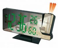 CYFROWY ZEGAREK ŚCIENNY BUDZIK Z PILOTEM