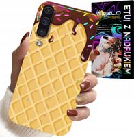 ETUI DO SAMSUNG GALAXY A70 - Z MOTYWEM WAFLA Z POLEWĄ CZEKOLADOWĄ