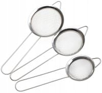ZESTAW SITEK Sitko Metalowe STALOWE Kuchenne Cedzak Durszlak 3szt A2496