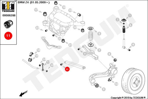 BMW Z4 TULEJA DRĄŻKA TYLNEGO E86 E85 E89 03- na Arena.pl