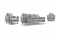 Zestaw CORI 3+1+1 Kanapa + 2x fotel Cloud 81 szary PRODUCENT PL