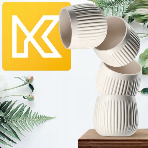 KADAX Doniczka Ceramiczna Osłonka 14cm Biała na Arena.pl