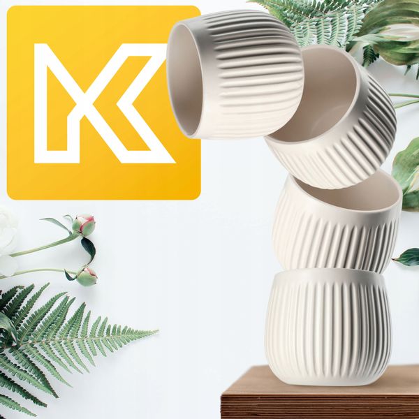 KADAX Doniczka Ceramiczna Osłonka 14cm Biała zdjęcie 7