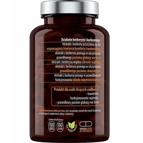 Berberyna + Kurkumina ESSENSEY (90 kapsułek) na Arena.pl