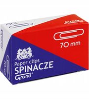 GRAND SPINACZE biurowe METALOWE okrągłe 70 mm srebrne DUŻE zestaw 100 SZTUK