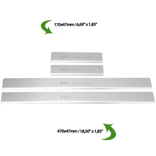 Listwa progowa VOLVO XC40  R DESIGN Stal nierdzewna 304 mat 4szt na Arena.pl