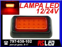 Lampa 18 LED 10x6 cm Tylna CZERWONA przeciwmgłowa 12v 24v jakość
