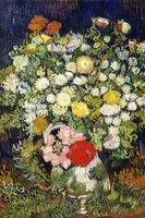 Plakat 20x30cm Bouquet of Flowers in a Vase, Van Gogh Vintage