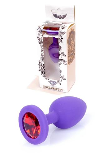 Plug-Jewellery Purple Silicon PLUG Small- Red Diamond na Arena.pl