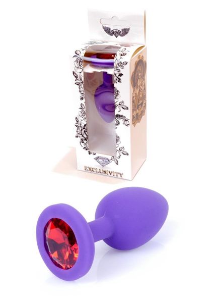 Plug-Jewellery Purple Silicon Plug Small- Red Diamond zdjęcie 8
