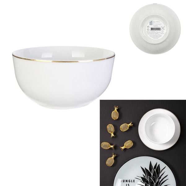 Miska Pearl Gold 500 ml biała zdjęcie 2