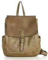 Plecak skórzany handmade z kieszeniami - MARCO MAZZINI beż cappuccino