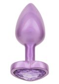diamond heart plug small purple