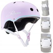 Zestaw RAVEN Kask Essto Violet/Mint S + Ochraniacze Dexard Grey S