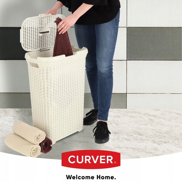 Curver Kosz Pojemnik Na Pranie Bieliznę Wąski 40L zdjęcie 4