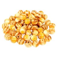 DREWNIANE koraliki kula 8mm ok. 50szt. beż