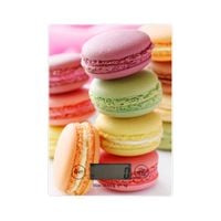 Waga kuchenna elektroniczna Sano wzór 3 makaroniki LCD szklana max 5 kg