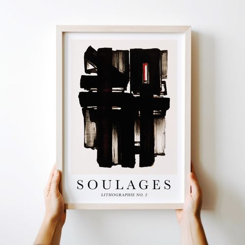 Plakat soulages abstrakcja obraz 40x50 cm na Arena.pl