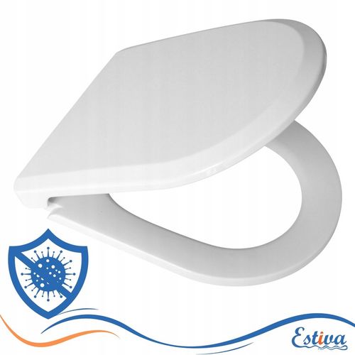 Deska sedesowa WC wolnoopadająca kształ U pokrywa klozetowa uniwersalna na Arena.pl