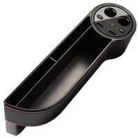 UCHWYT SCHOWEK ORGANIZER SAMOCHODOWY DO AUTA 2xUSB 2xZAPALNICZKA KUBEK LCD