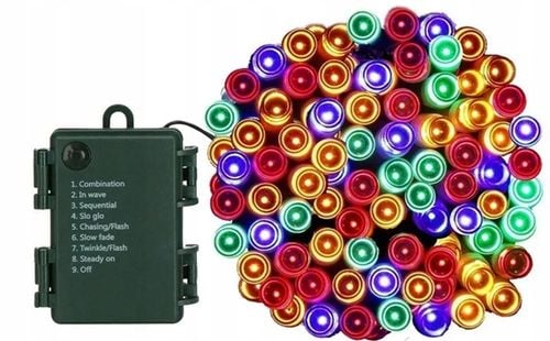 Lampki Choinkowe LED na Baterie 200 Multicolor 15 m IP44 8 Trybów na Arena.pl