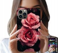ETUI DO IPHONE 11 PRO MAX - PIĘKNE RÓŻOWE RÓŻE, KWIECISTE WZORY, CASE