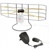 ANTENA POKOJOWA TV NAJMOCNIEJSZA SIATKOWA KABEL 5M DVB-T2 4K FM MUX8 LTE