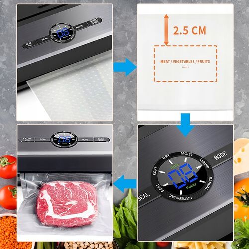 ZGRZEWARKA PRÓŻNIOWA PAKOWARKA DO ŻYWNOŚCI AUTOMATYCZNA+WORKI i FOLIA na Arena.pl