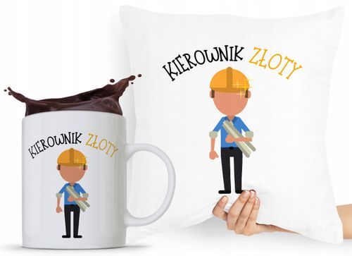 Zestaw Poduszka Kubek Budowlańca Majstra Fachowca Z Nadrukiem Ze Zdjęciem na Arena.pl