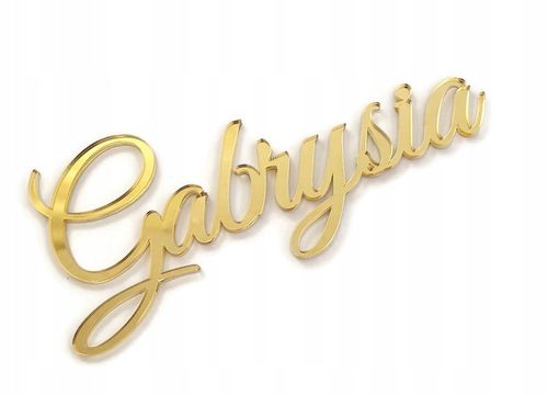 Topper na komunie złoty ZESTAW dekoracji na tort komunijny IMIĘ krzyż napis na Arena.pl