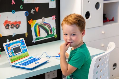 KINDERPLAY LAPTOP DLA DZIECI EDUKACYJNY DO NAUKI LITEREK LICZENIA 120 OPCJI na Arena.pl