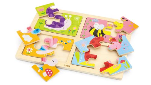 VIGA Drewniane Puzzle Owady 4w1 na Arena.pl