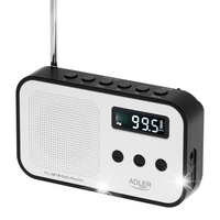 Radio Cyfrowe Kuchenne FM AM LCD Sieciowe Akumulatorowe Przenośne Antena